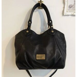 Marc Jacobs Classic Q Francesca Black Leather Tote Bag